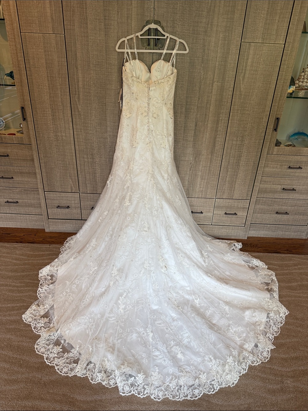 Justin Alexander Lace Mermaid Wedding Dress with Sweetheart Neckline